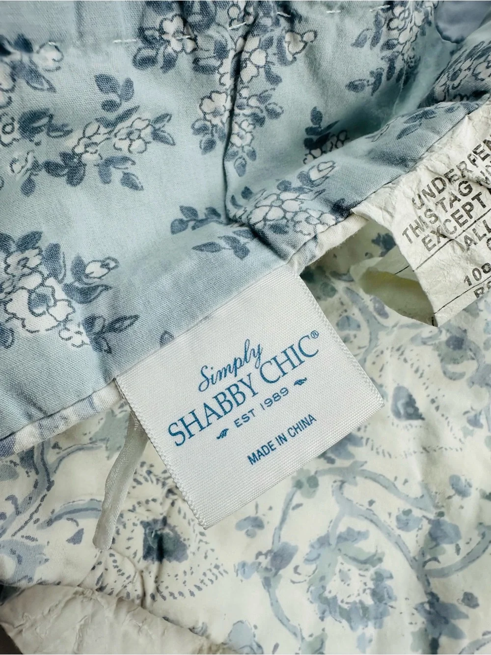 Simply Shabby Chic Queen Quilt Comforter Cottagecore Floral Light Blue